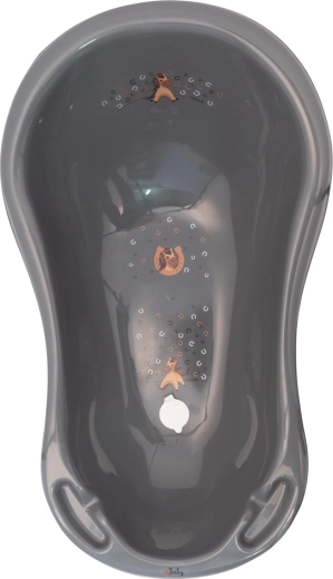 Maltex baby bathtub with plug, Minimal pony 84 cm, steel grey