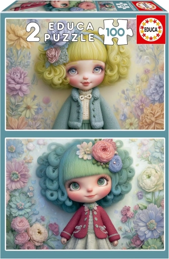 Educa puzzle Demoiselles fleuries 2×100 pièces