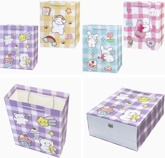 Papieren geschenkzak met cartoonfiguur 32 × 26 × 12 cm