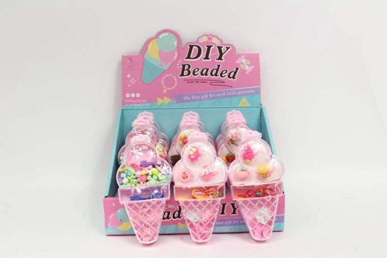 Creative bead set in an ice cream cone