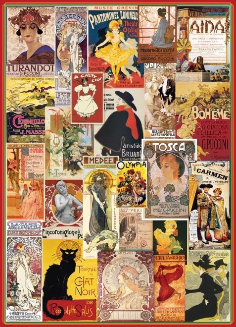 Puzzle Vintage Posters from Opera and Theatre 1000 Pieces EUROGRAPHICS