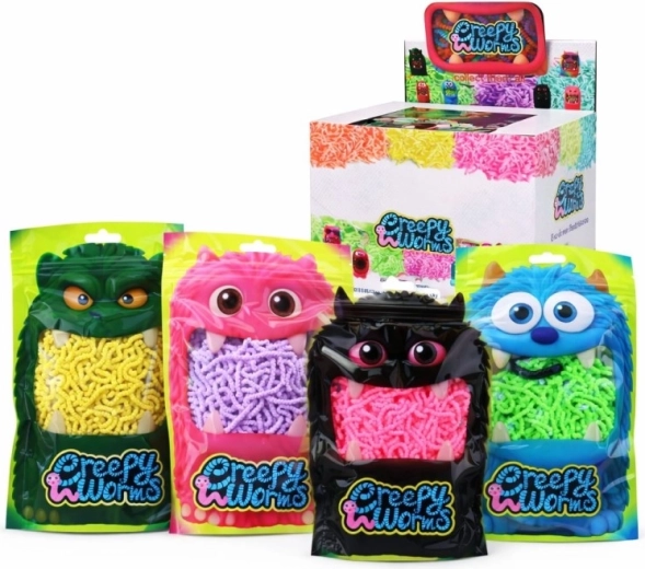 Foam Worms in a Pouch 19 × 14 cm