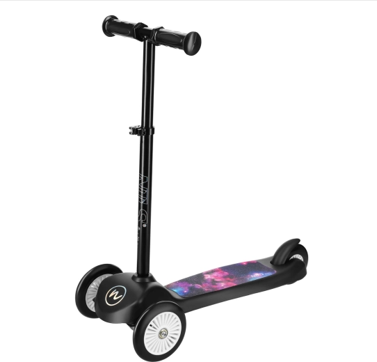 NILS Fun Space Kids Three-Wheel Scooter with Lean-to-Steer