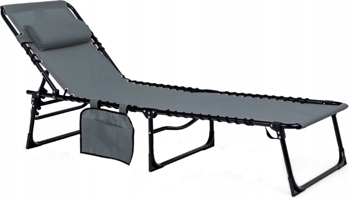 Folding Lounger Oasis Gray