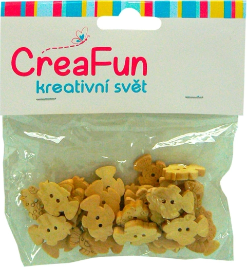 Poissons en bois pour créations et jeux, 30 pcs (14 × 20 mm)