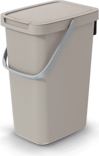12 L Waste Bin with Hanging Hook, Light Brown, KEDEN Systema Q Collect