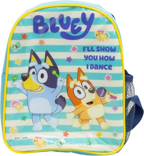 Preschool kids' backpack BLUEY with side pocket
