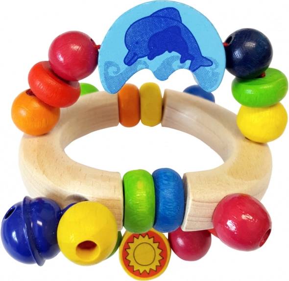Wooden Rattle with Dolphin