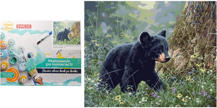 Peinture par numéros – ours brun