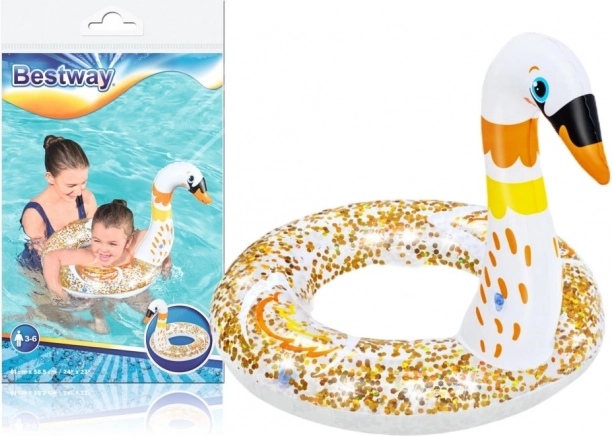 Kinder opblaasbare zwemring zwaan 61 × 61 cm BESTWAY
