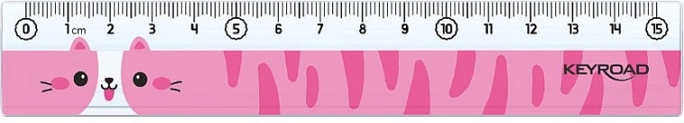 Keyroad Ruler with Animals 15 cm
