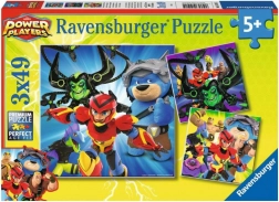 Puzzle Ravensburger Power Players 3×49 pièces