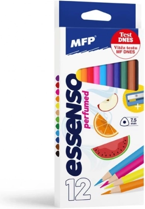 Fragrant triangular colored pencils MFP Essenso 12 pcs with sharpener