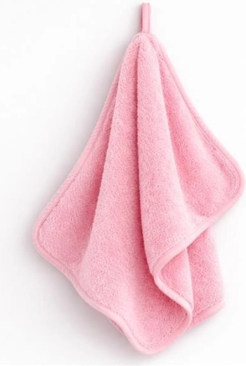Serviette éponge pour enfants avec boucle 40 × 30 cm, rose