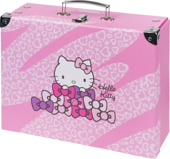 Baagl foldable school case Hello Kitty Sweet leopard with metal fittings
