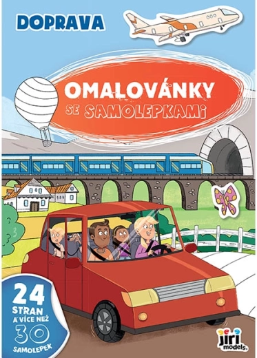 Kleurboek A4 met stickers – Vervoer