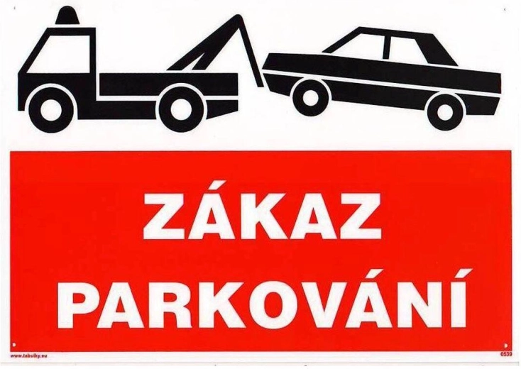 No Parking sign A4 plastic 210 × 297 mm