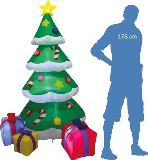 Inflatable Light-Up Christmas Tree with Gifts 183 cm