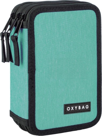 Three-tier Unicolor mint pencil case, empty