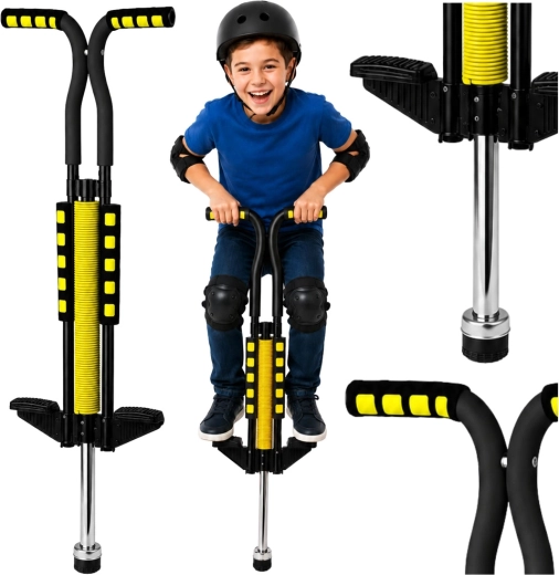 Yellow pogo stick for kids up to 70 kg
