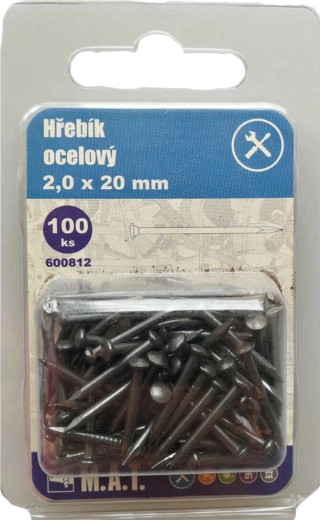 Clous en acier 20 × 2,0 mm (100 pcs)