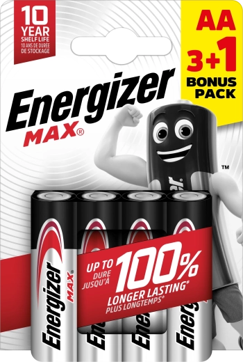 Alkaline Batterien ENERGIZER Max AA 4 Stk. (3+1 gratis)