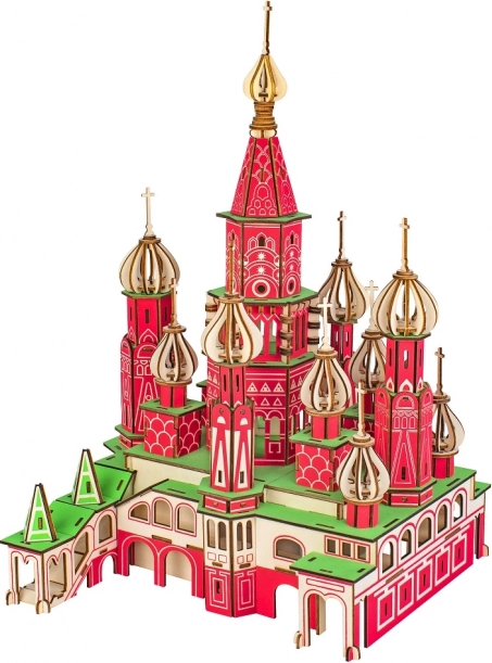 Wooden 3D Puzzle St. Basil's Cathedral Colorful