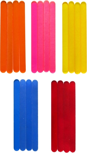 Wooden popsicle sticks, 20 pcs, mix of 5 colors, 11.5 × 1 cm