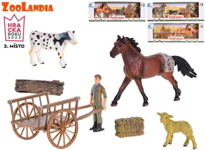 Zoolandia horse with accessories – realistic figurine for a children's farm