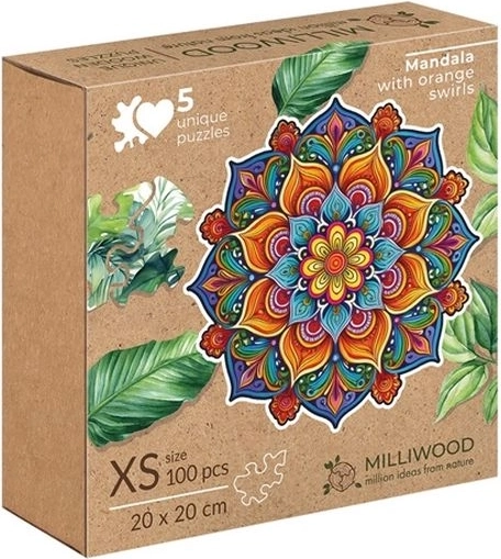 Milliwood Peace & Harmony Mandala of Joy – 100-piece puzzle with an irregular edge