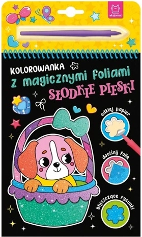 Coloring Book with Magic Foils – Sweet Puppies