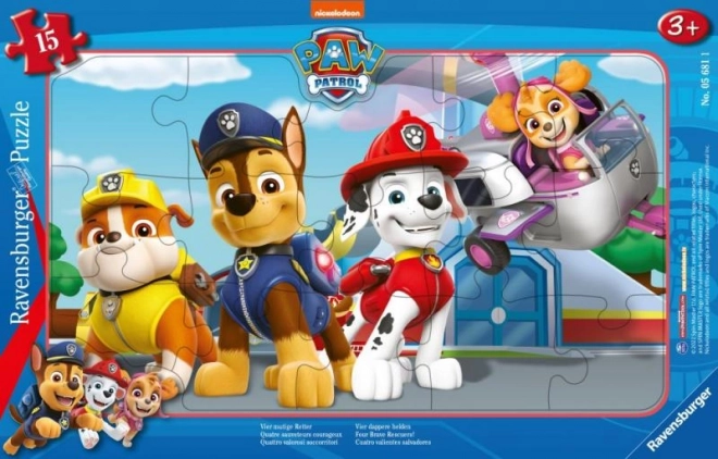 Paw Patrol Puzzle: Four Brave Rescuers – 15 Pieces