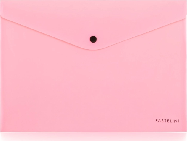 PASTELINI A4 Snap Button Envelope Pink