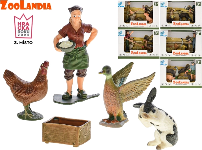 Zoolandia ferme – ensemble d’animaux et d’accessoires (6 types)