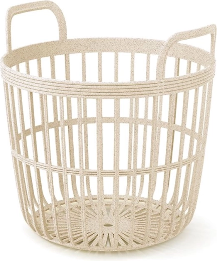 Zoe Basket Eco Wood Handle Basket 36.4 cm – Cream