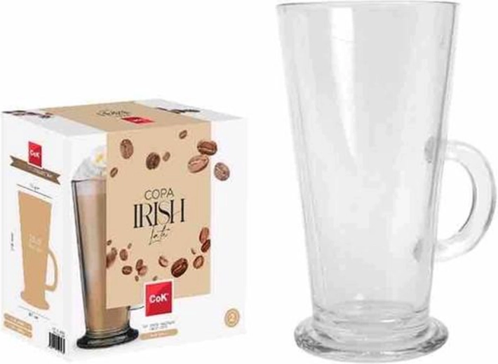 Set glazen voor café latte 250 ml, 2 stuks, glas