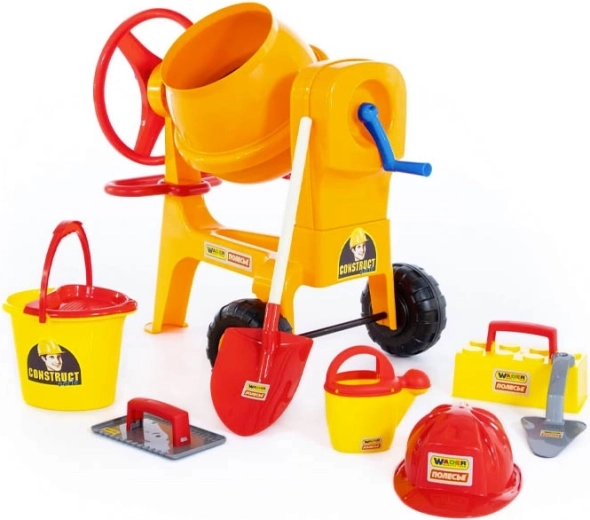 Bétonnière pour enfants Wader Polesie pour le sable avec accessoires (8 pièces)