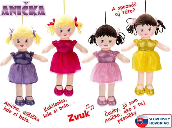 Rag Doll Anička 32 cm, speaks and sings in Slovak