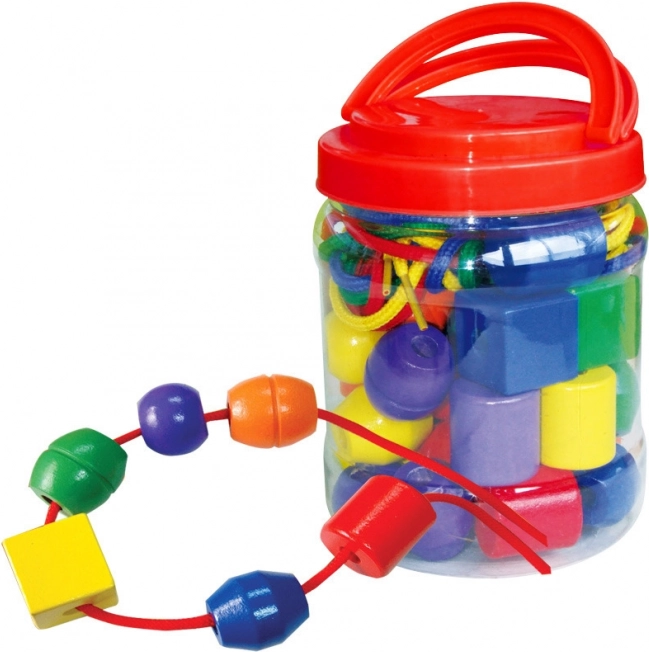 Grote houten kralen BABU voor de ontwikkeling van motoriek en kleurherkenning