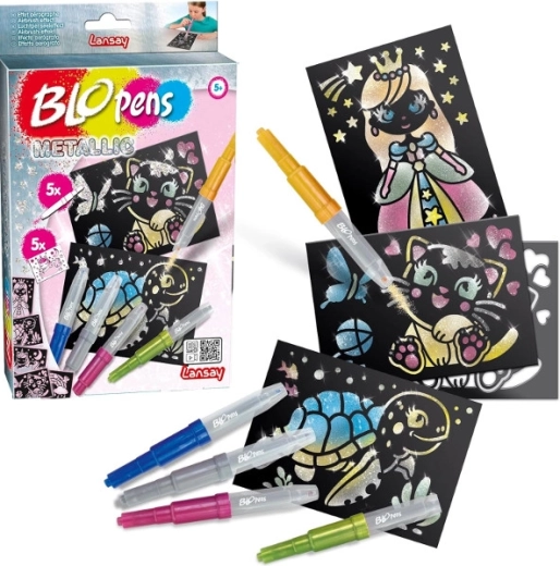 Blopens Metallic Blow Pens, Set of 8