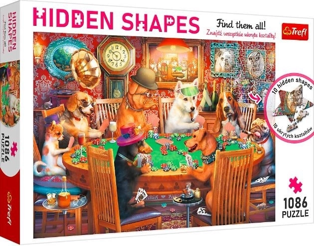 Puzzle TREFL Hidden Shapes Spelletjesavond 1086 stukjes