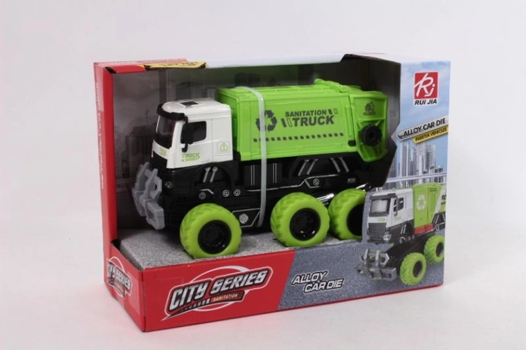 Camion poubelle pour enfants avec lumière et son 19 cm