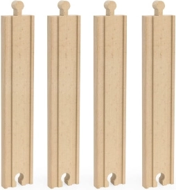 Wooden Medium Straight Tracks - 4 Pieces