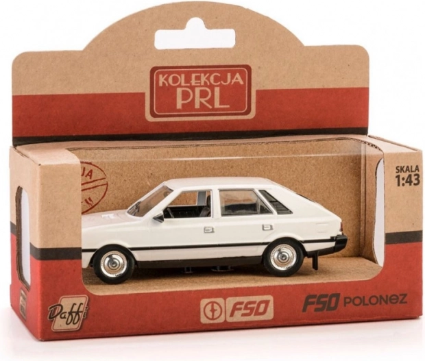 FSO Polonez 1:43 Car Model – white metal model