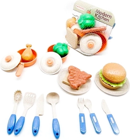 Set de cuisine pour enfants dans un sac en filet