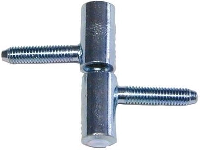 Charnière de fenêtre 60 mm avec axe à visser, acier zingué bleu