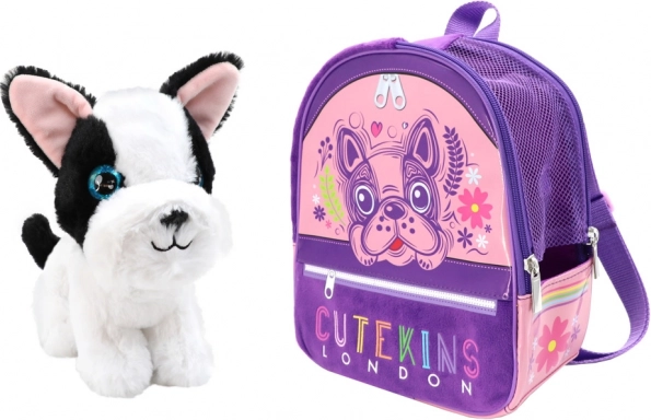 Plush puppy with kids' backpack CUTEKINS