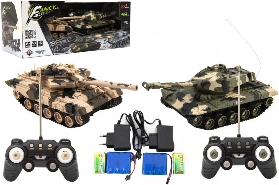 Tank Battle RC Models with Rechargeable Pack