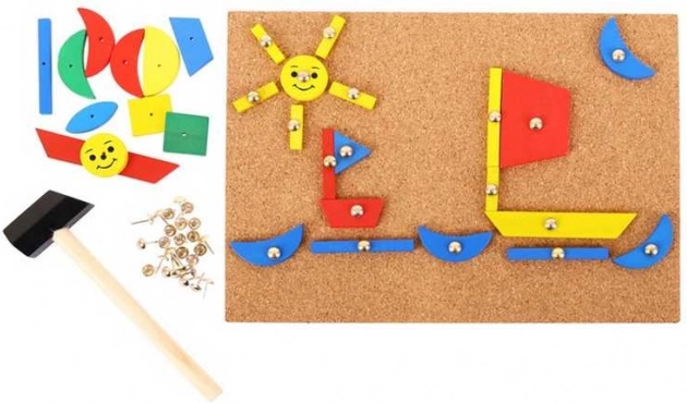 Bigjigs Toys creative hammering set with cork board