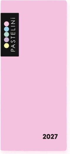 Agenda PASTELINI mensuel 2027 rose avec couverture en PVC